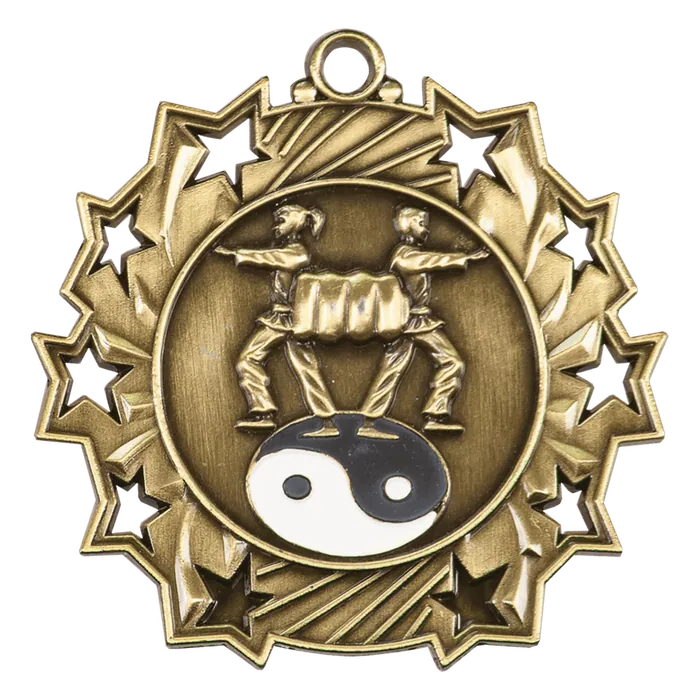 Martial Arts Ten Star Medal-Gold