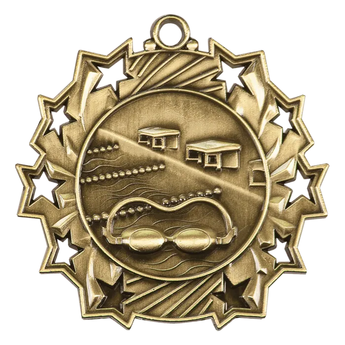 Swimming Ten Star Medal-Gold