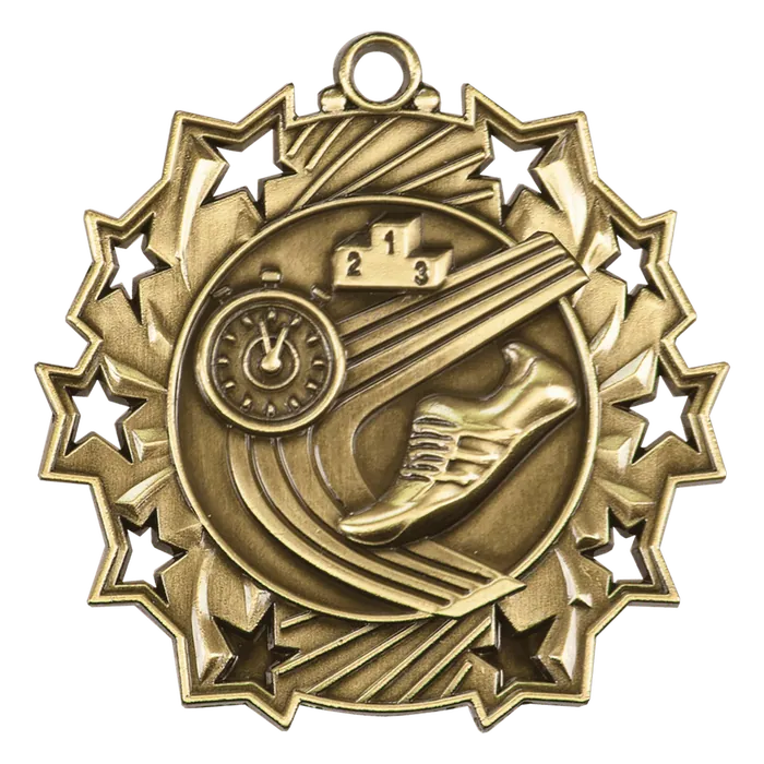 Track Ten Star Medal-Gold