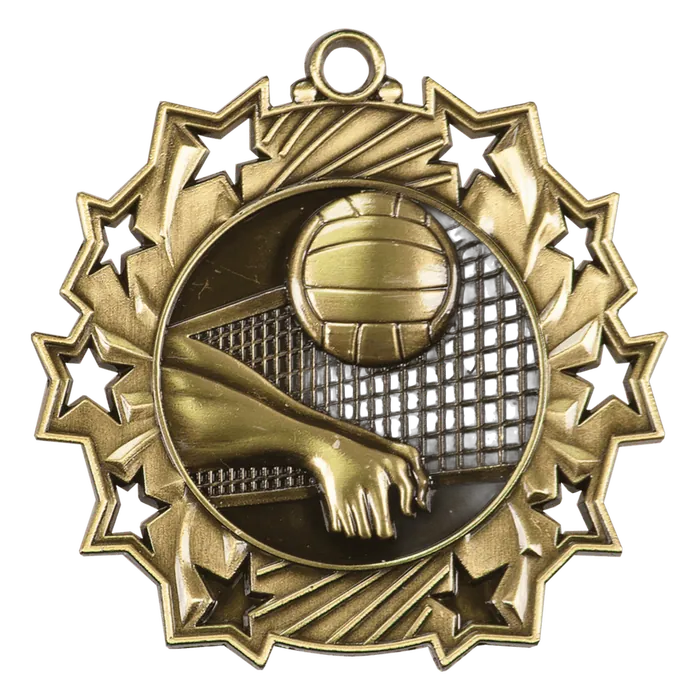Volleyball Ten Star Medal-Gold
