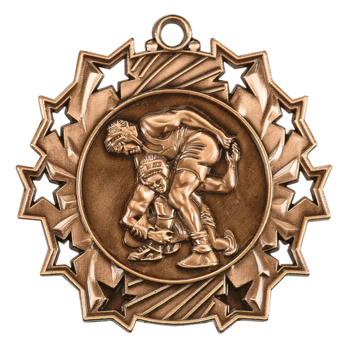 Wrestling Ten Star Medal-Bronze