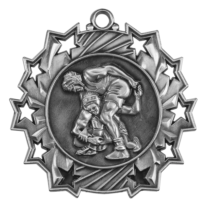 Wrestling Ten Star Medal-Silver