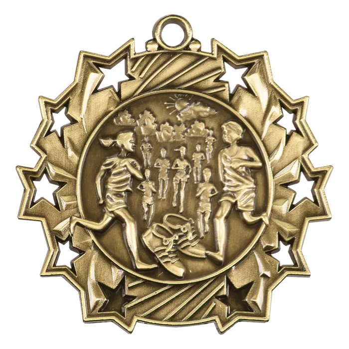 Cross Country Ten Star Medal-Gold