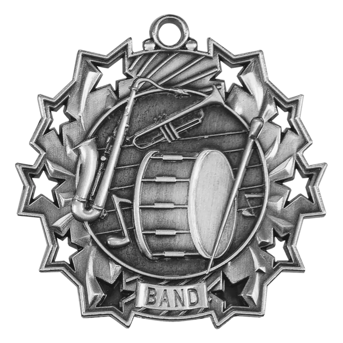 Band Ten Star Medal-Silver