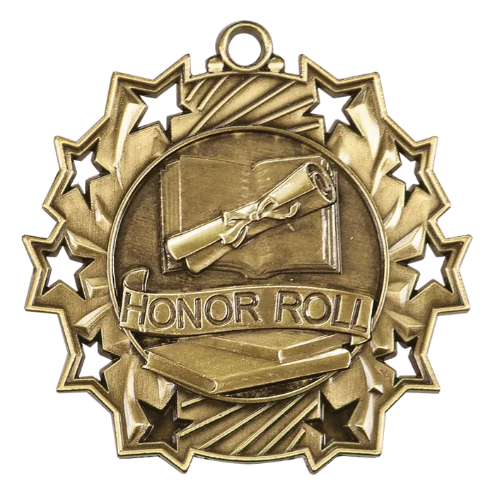 Honor Roll Ten Star Medal-Gold