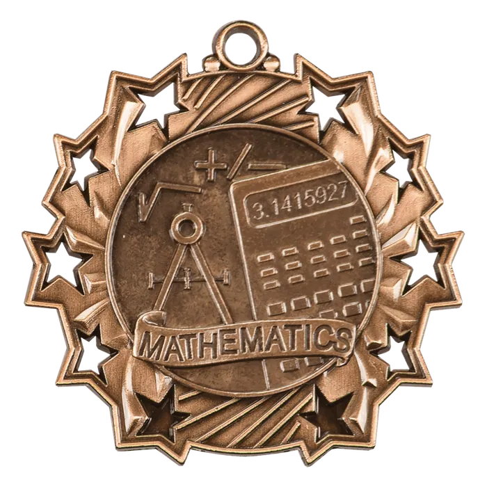 Math Ten Star Medal-Bronze