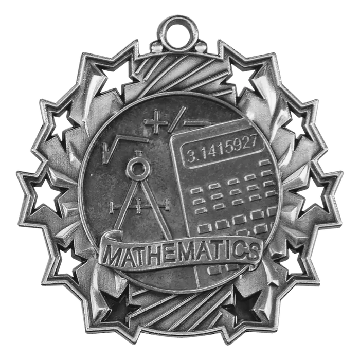 Math Ten Star Medal-Silver