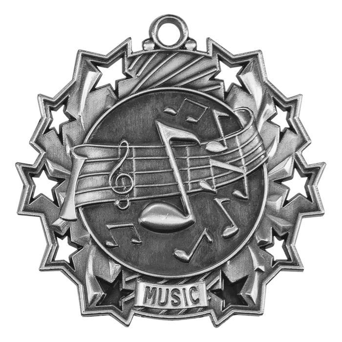 Music Ten Star Medal-Silver