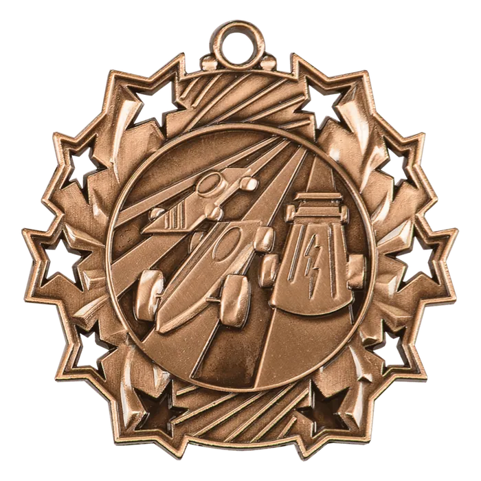 Pinewood Derby Ten Star Medal-Bronze
