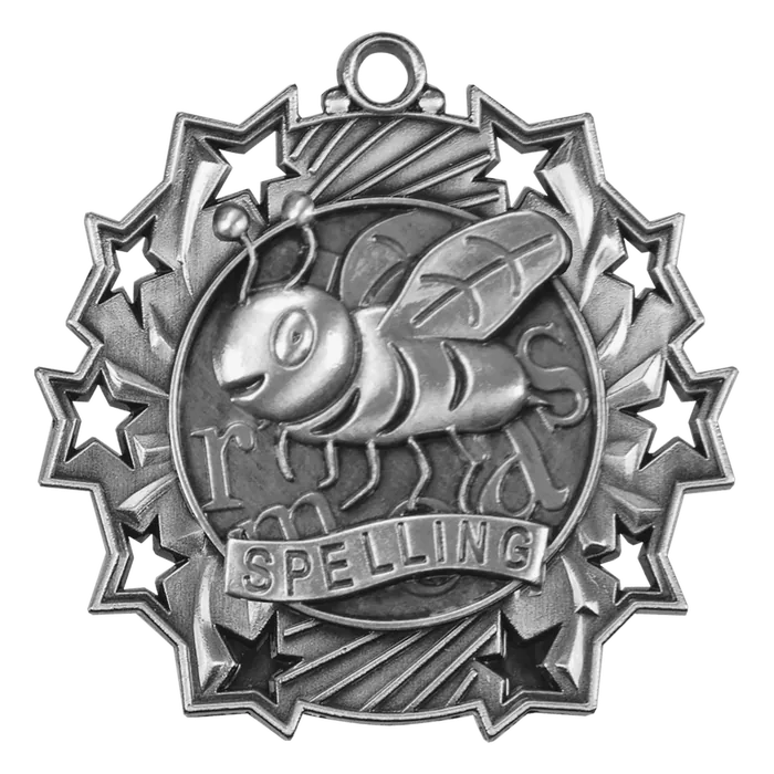 Spelling Ten Star Medal-Silver