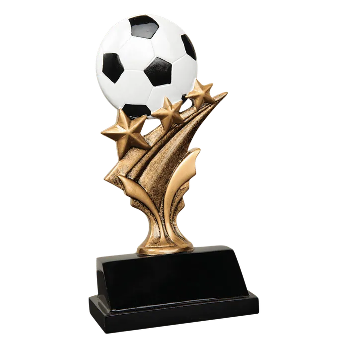 Soccer Tri Star Resin