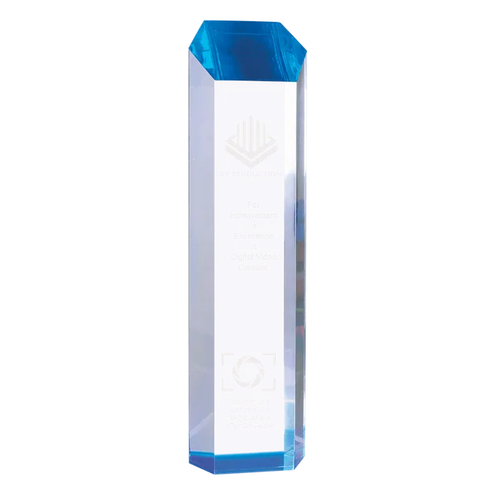 Large Blue Tower Acrylic