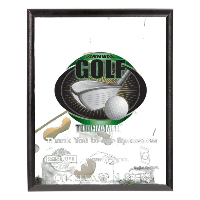 Full Color Plaque with Black Edge, 8" x 10" x 5/8"