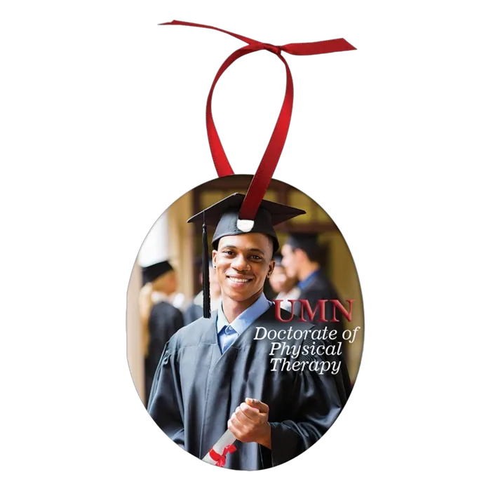 2-Sided Gloss Aluminum Oval Ornament
