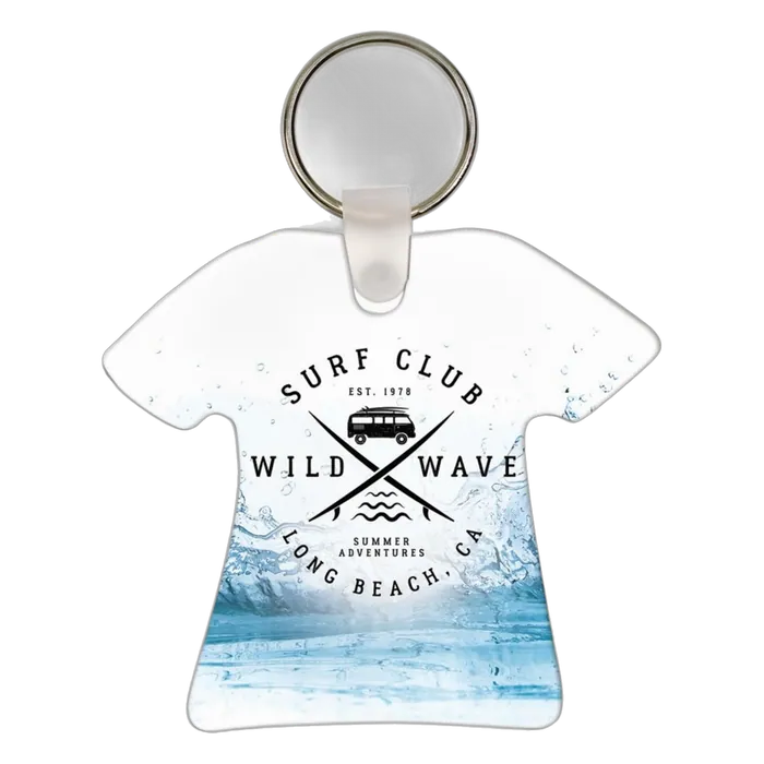 2-Sided Gloss Aluminum T-Shirt Keychain