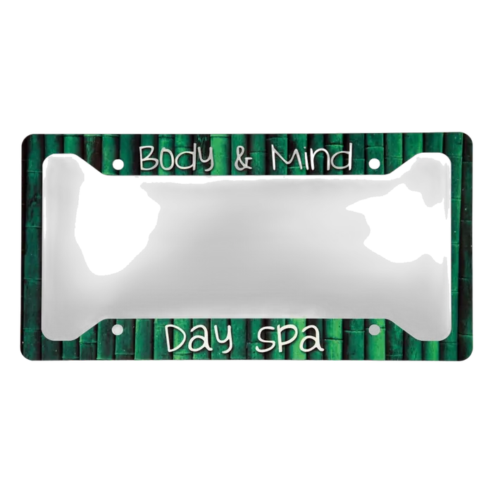 Gloss White Aluminum License Plate Frame