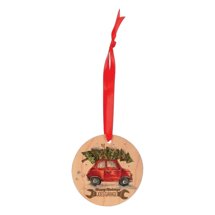 1-Sided Matte Maple Round Ornament