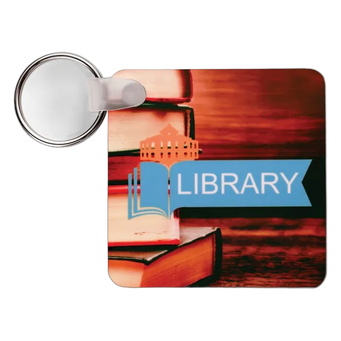 2-Sided Gloss Square Keychain