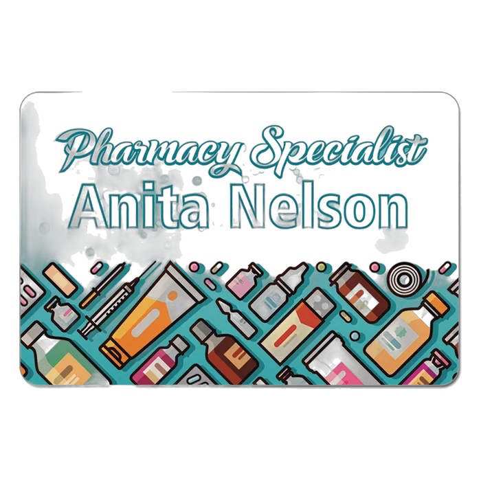 Matte Finish Plastic Name Badge, 2" x 3"
