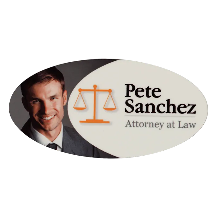 Gloss Oval Plastic Name Badge