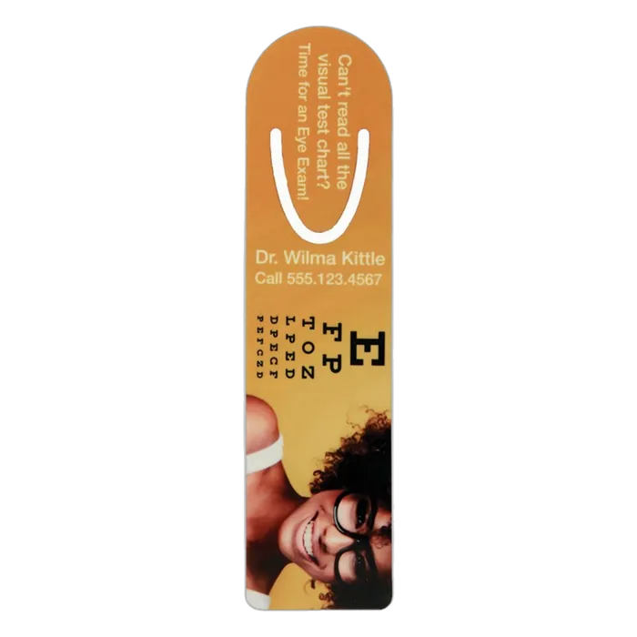 1-Sided White Gloss Aluminim Bookmark