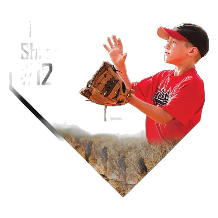 Gloss Finish Home Plate Plaque with Black Beveled Edge and Keyholes, 10" x 10" x .625