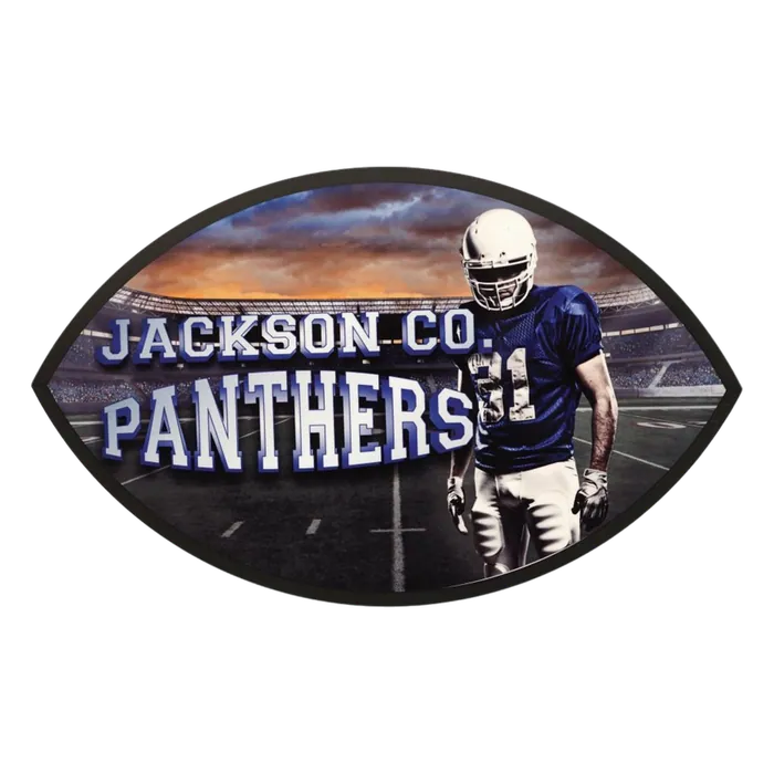 Gloss Football Plaque with Black Edge