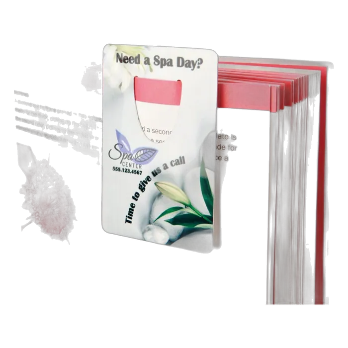 1-Sided Gloss White Aluminum Bookmark