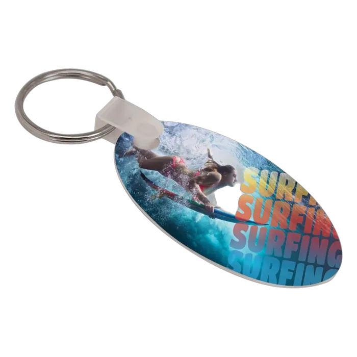 2-Sided Oval Keychain