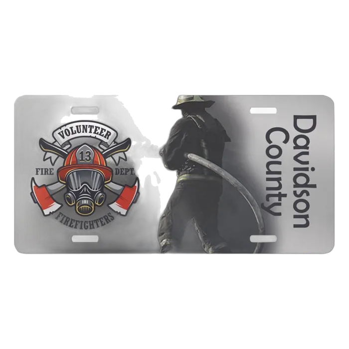 Gloss Silver Aluminum License Plate