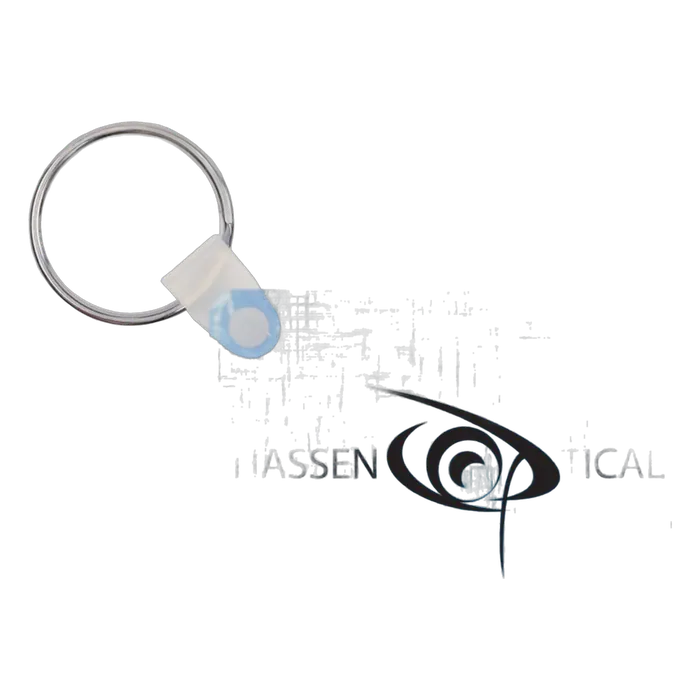2-Sided Gloss White Rectangle Keychain