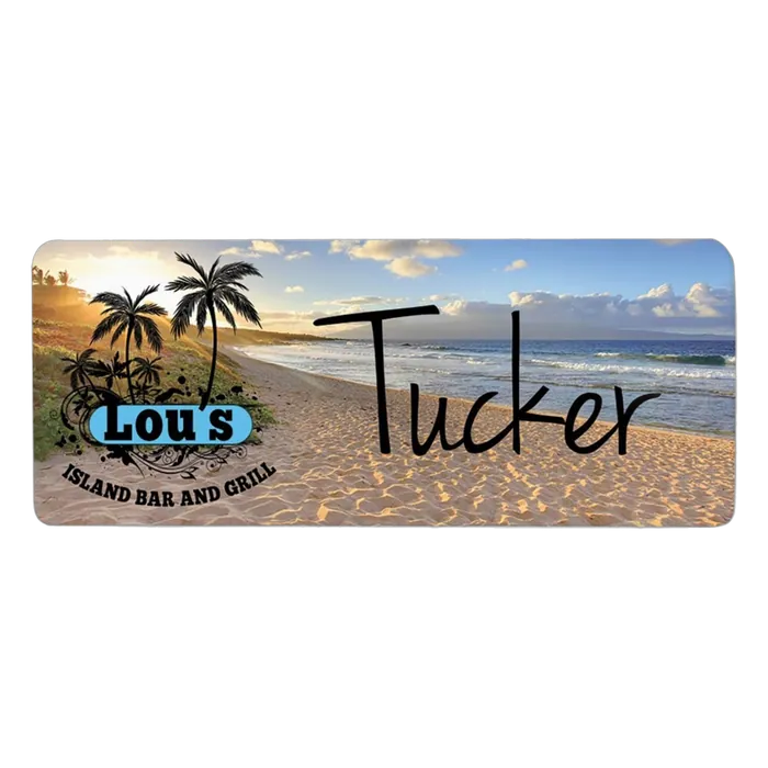 1-Sided Aluminum Name Badge, 3" x 1 1/4" x .025"