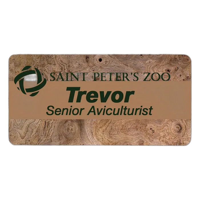 Gloss Aluminum Name Badge, 3" x 1 1/2" x .025"