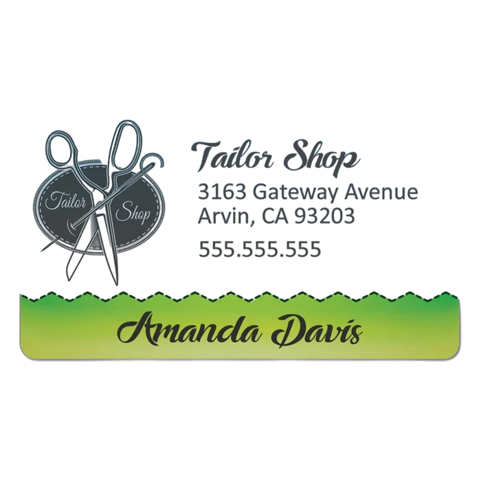 1-Sided Gloss Whuite Aluminum Business Card with 1/4" Round Corners