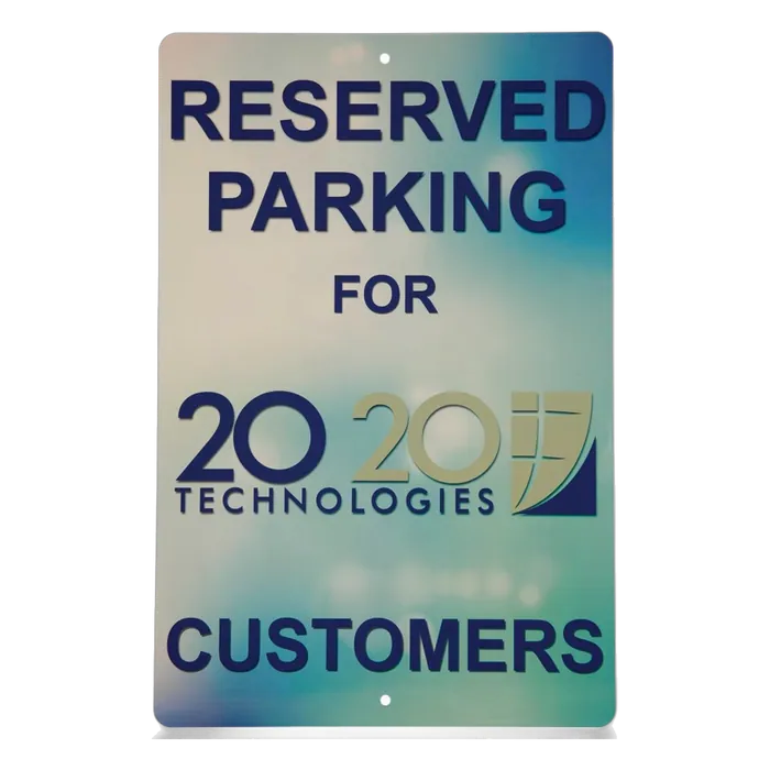 1-Sided Gloss Aluminum Street Sign with 2 Holes, 8" x 12" x .032"