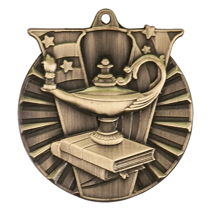 Lamp of Knowledge Victory Medal-Gold