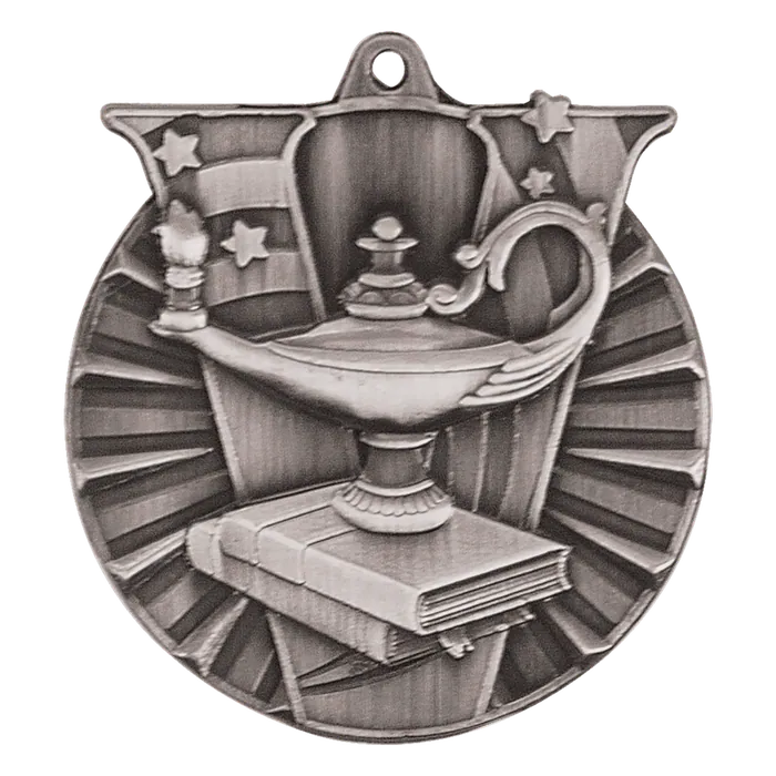 Lamp of Knowledge Victory Medal-Silver