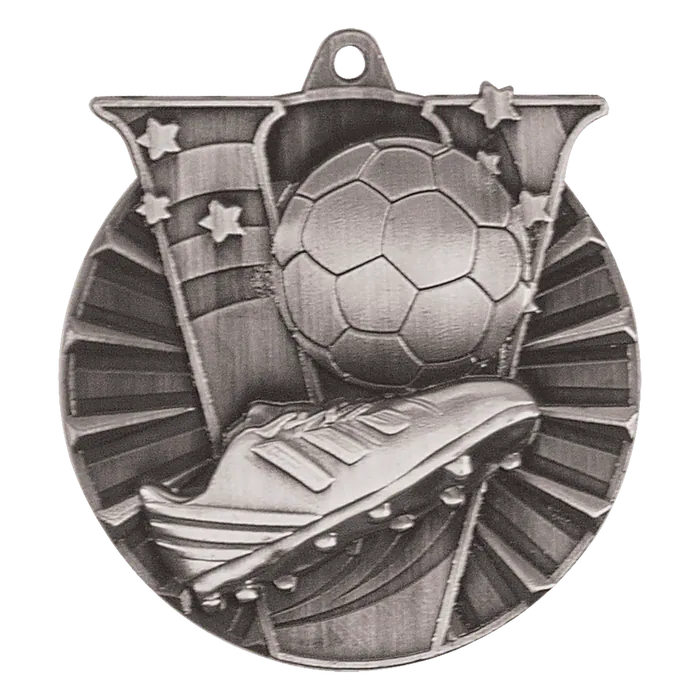 Soccer Victory Medal-Silver