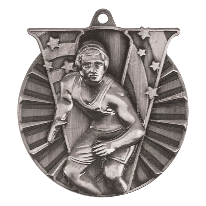 Wrestling Victory Medal-Silver