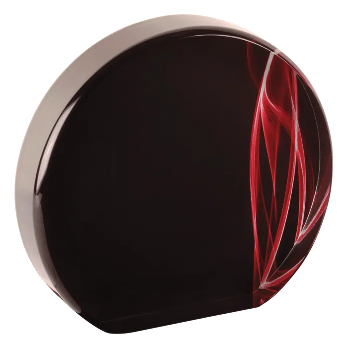 Large Red Round Vapor Acrylic