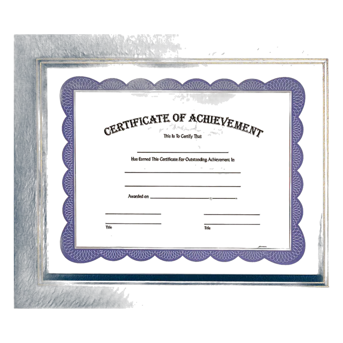 Blue Certificate Holder with Clear Plastic Cover