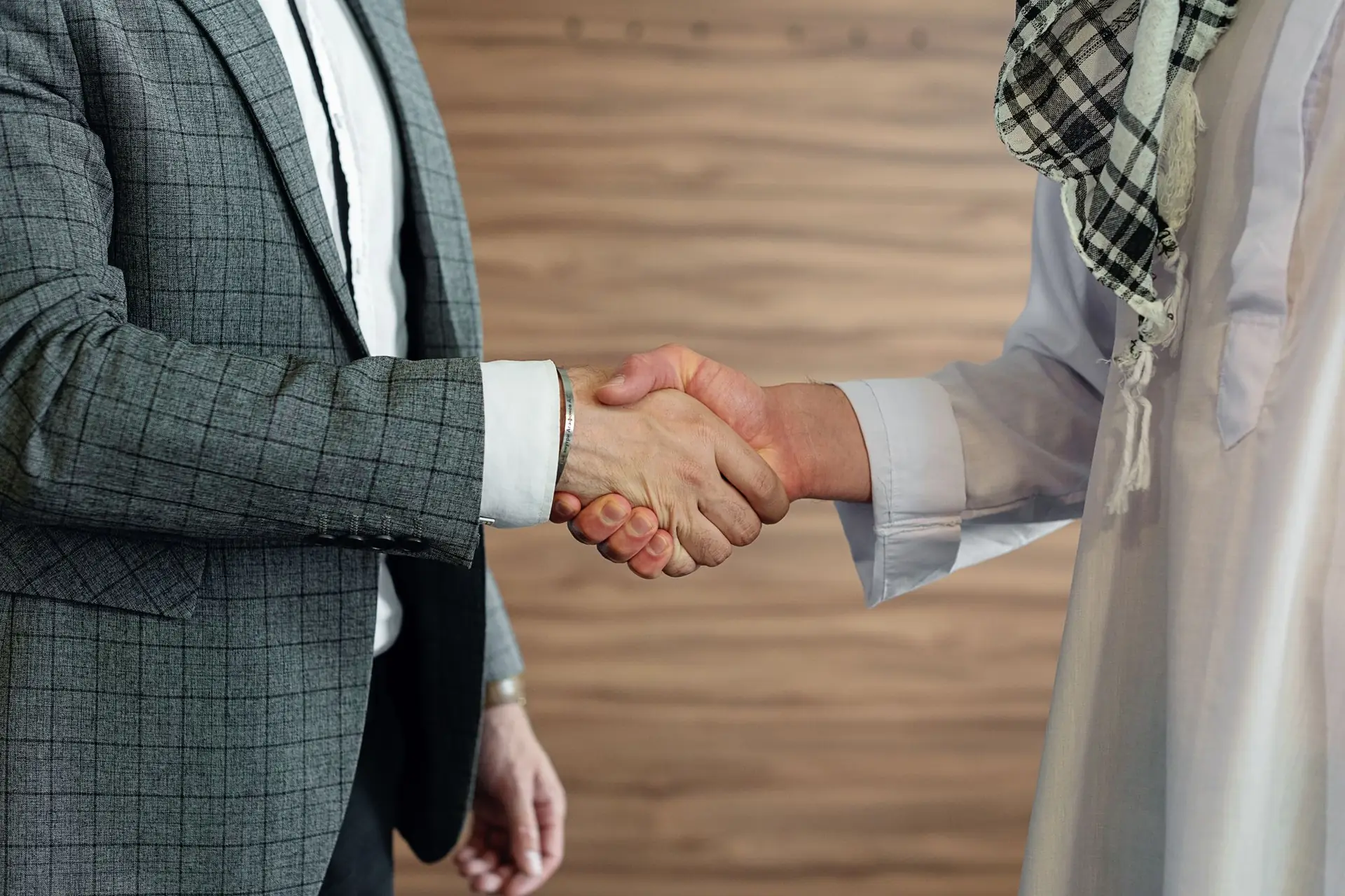 Two people shaking hands